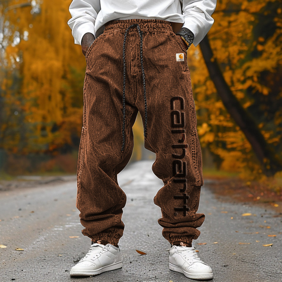 

Carhartt Retro Letter Design Casual Trousers Sweatpants