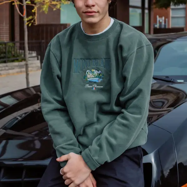 Unisex Retro MONT BLANC Graphic Sweatshirt - Trisunshine.com 