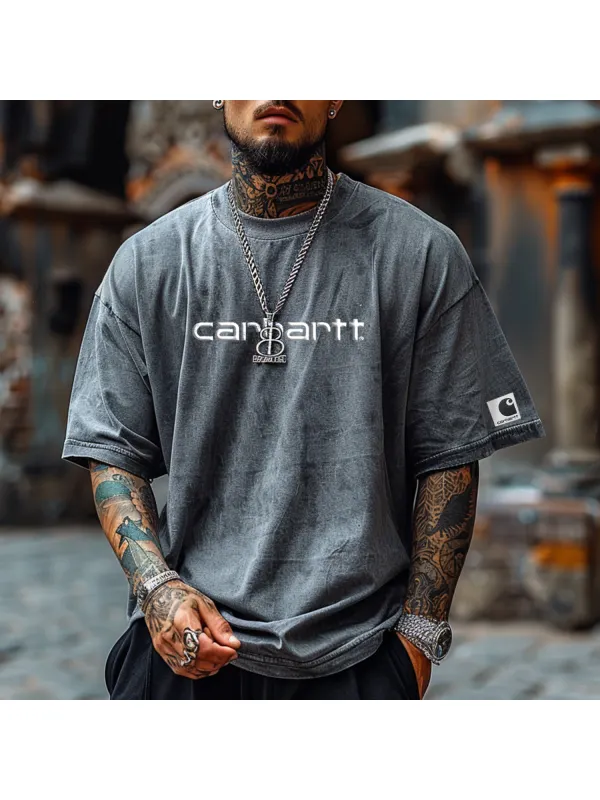 Vintage Casual Oversized Washed T-shirt - Aptkoi.com 