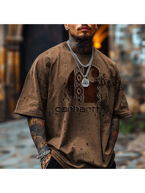 Men's Vintage Outdoor Oversized T-Shirt - Shopyiyistories.com 