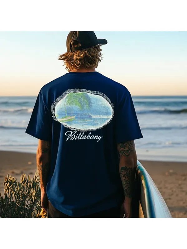 Unisex Beach Vacation Surf Casual Oversized Vintage T-Shirt - Aptkoi.com 