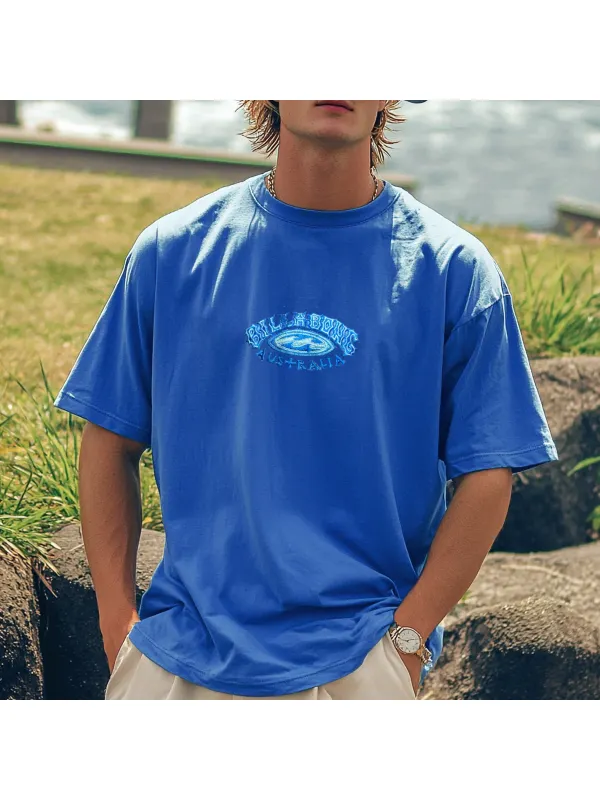 Unisex Oversized 80s Surf Print Tee - Shopyiyistories.com 