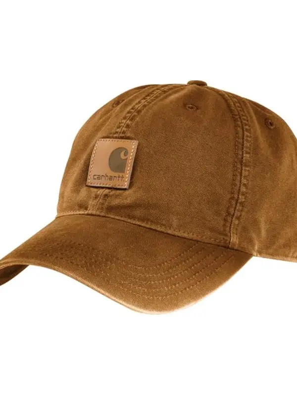 Vintage Canvas Cap With Leather Patch Hat - Menbarn.com 