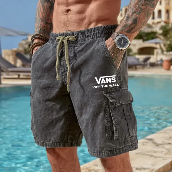 Men's Outdoor Casual Brand Print Shorts - Ootdyouth.com 