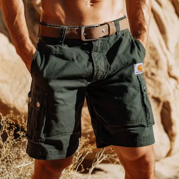 Cargo Shorts With Adjustable Belt And Multiple Pockets For Outdoor Adventures - Ootdyouth.com 