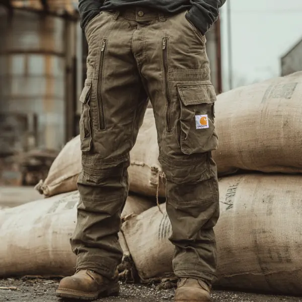 Cargo Pants With Multi-Pocket Design For Outdoor Work And Casual Wear - Wayrates.chimpone.com 