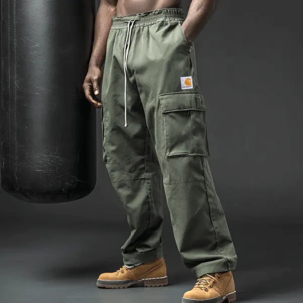 Cargo Pants With Adjustable Drawstring And Large Utility Pockets For Men - Wayrates.com 