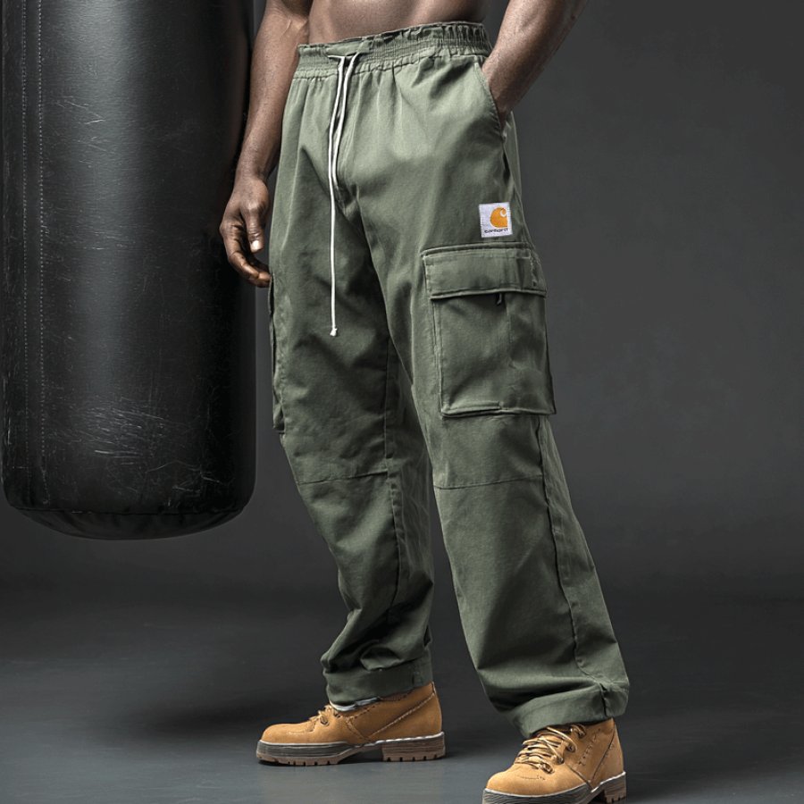 

Cargo Pants With Adjustable Drawstring And Large Utility Pockets For Men