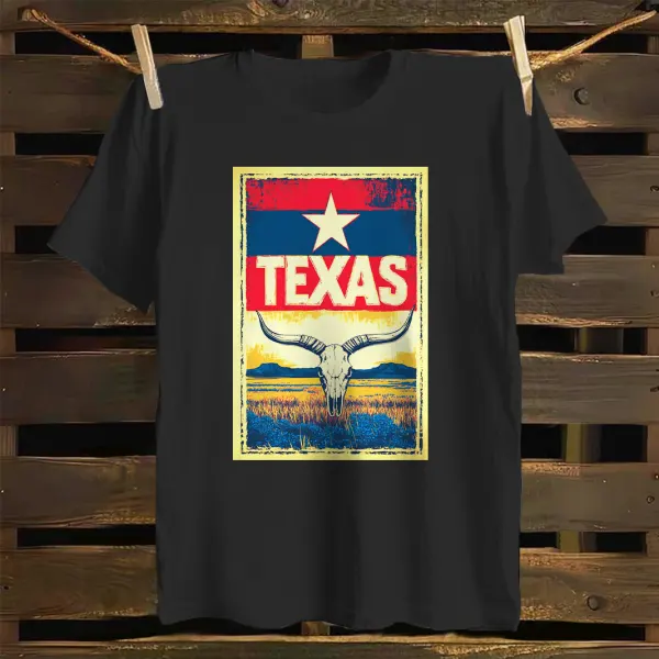 Texas Longhorn Skull Graphic T-Shirt - Trissla.com 
