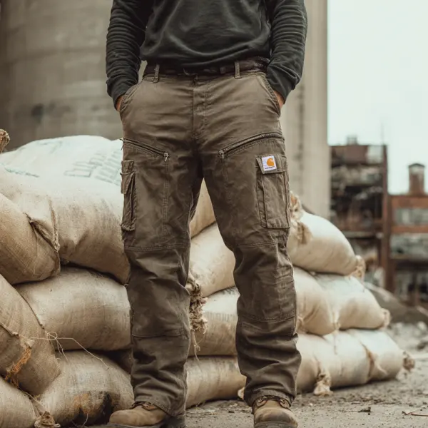 Cargo Pants With Multi-Pocket Design For Outdoor Work And Casual Wear - Wayrates.com 