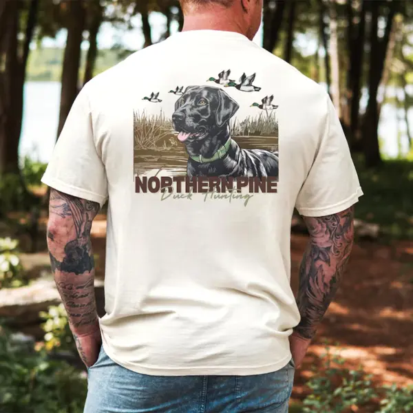 Duck Hunting Black Lab Hunter Gift Duck Hunting Dog T-shirt - Trissla.com 