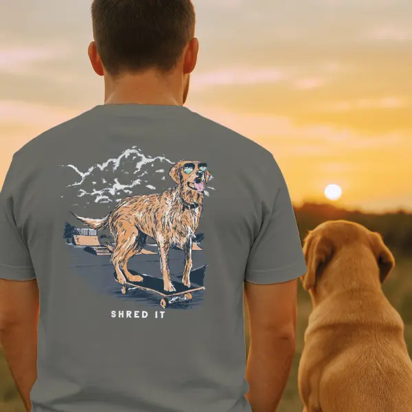 Skateboarding Dog Graphic T-Shirt - Trissla.com 