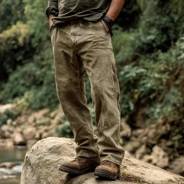 Men's Corduroy Trousers - Perfect For Outdoor Adventures And Casual Wear - Wayrates.com 