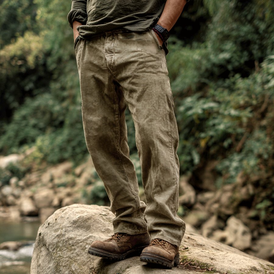 

Men's Corduroy Trousers - Perfect For Outdoor Adventures And Casual Wear