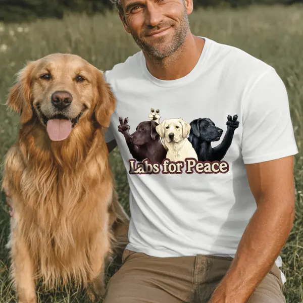Labs For Peace Dogs Graphic T-Shirt - Trissla.com 