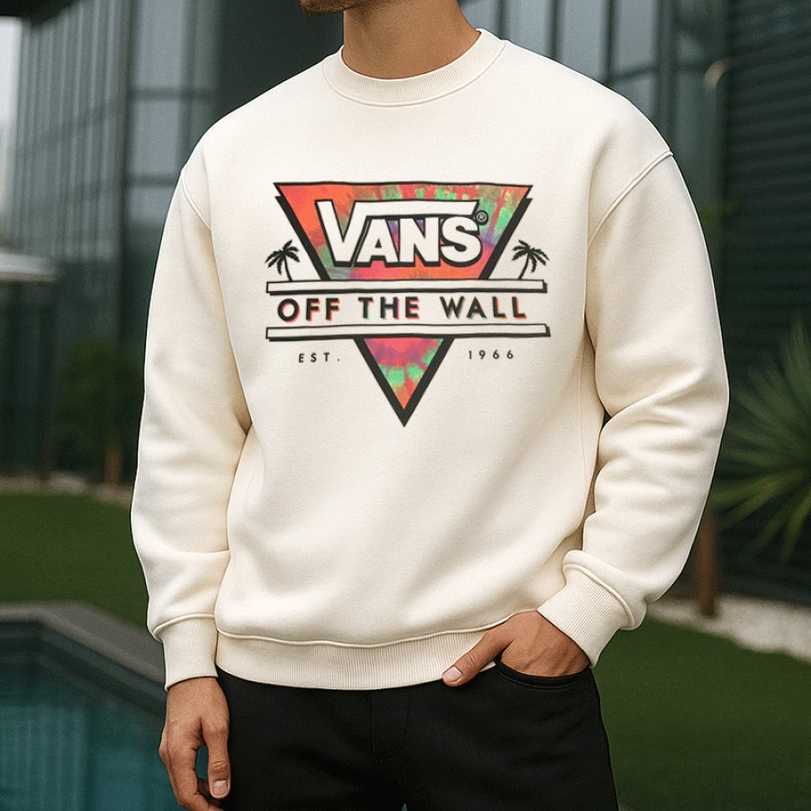

Stylish Graphic Print Crewneck Sweatshirt For Men