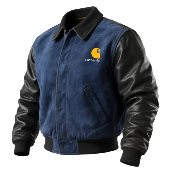 Stylish Bomber Jacket With Contrast Sleeves For Men - Wayrates.com 