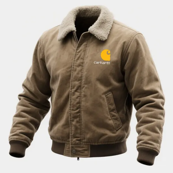 Winter-Ready Bomber Jacket With Faux Fur Collar And Stylish Logo Patch - Wayrates.com 