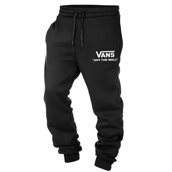 Vans Men's Vintage Off The Wall Print Elastic Waist Drawstring Jogger Sweatpants - Upgradecool.com 