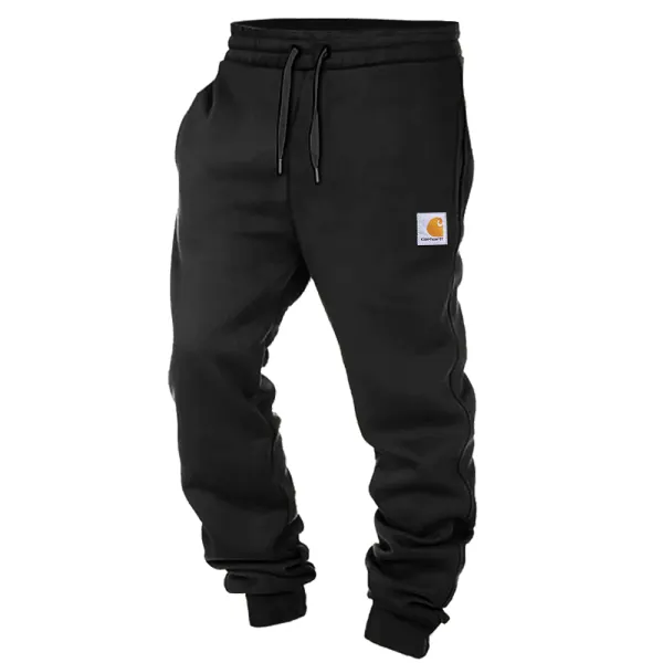 Men's Vintage Elastic Waist Drawstring Jogger Sweatpants - Wayrates.com 