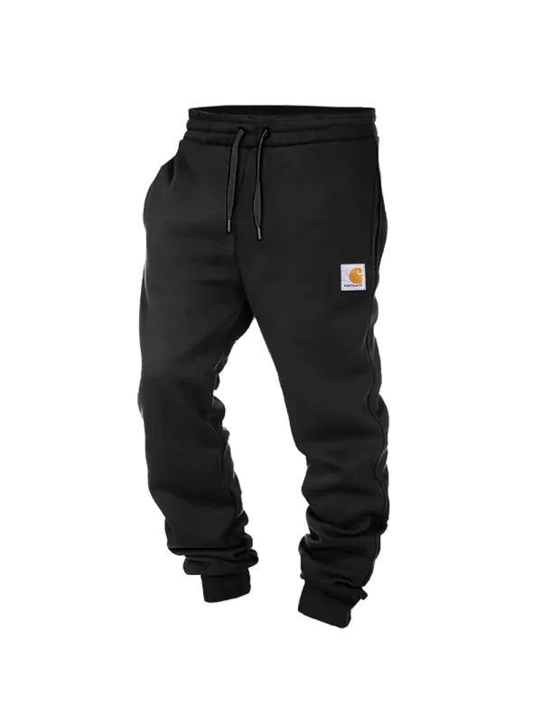 Men's Vintage Elastic Waist Drawstring Jogger Sweatpants - Aptkoi.com 