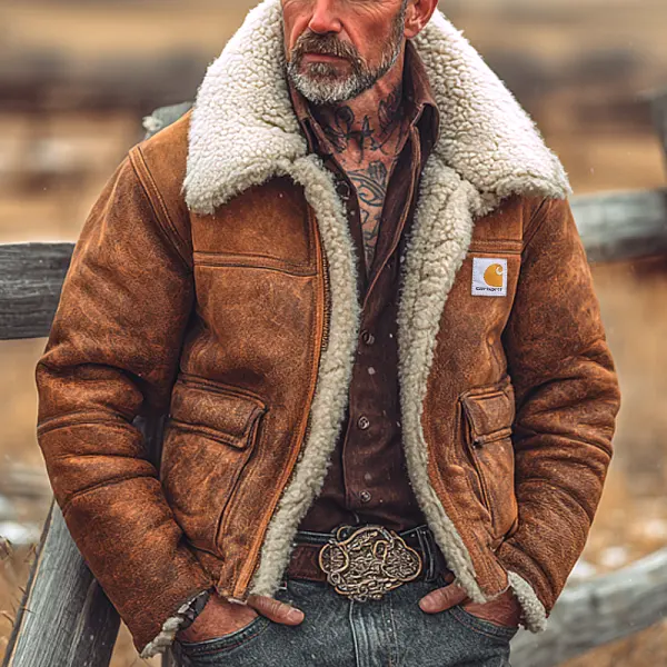 Make Old Leather Winter-Ready Shearling Jacket With Classic Style And Warmth - Wayrates.com 