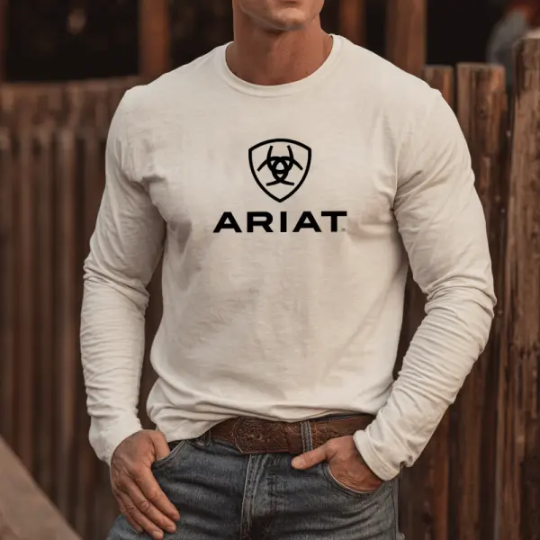 Cowboy Long Sleeve Graphic Tee For Casual Wear - Wayrates.com 