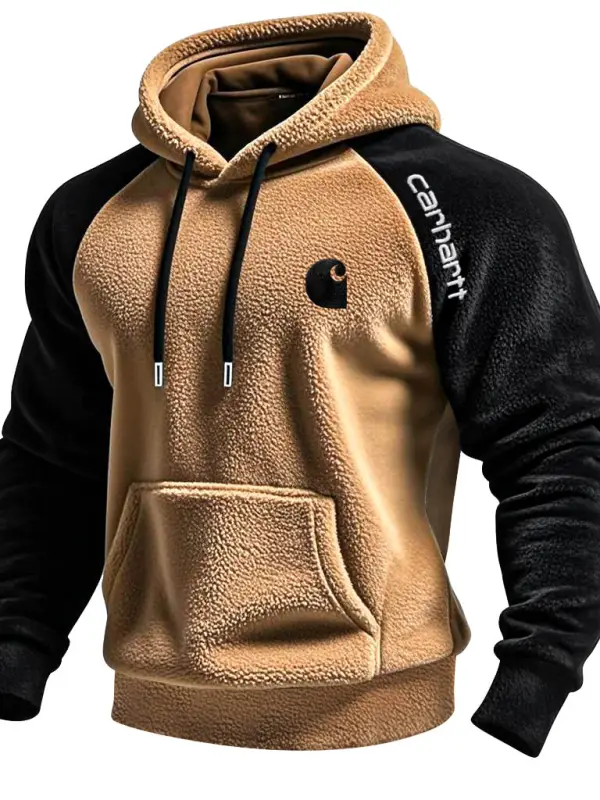 Carhartt Men's Vintage Western Cowboy Embroidered Fleece Pocket Hoodie - Menbarn.com 