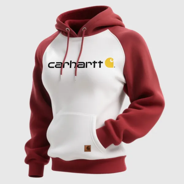Women's Loose Casual Contrast Color Raglan Sleeve Hooded Sweatshirt - Wayrates.chimpone.com 