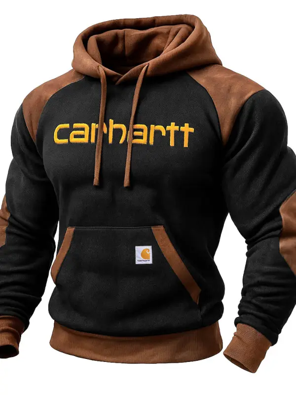 Carhartt Men's Vintage Western Cowboy Embroidered Hoodie - Menbarn.com 