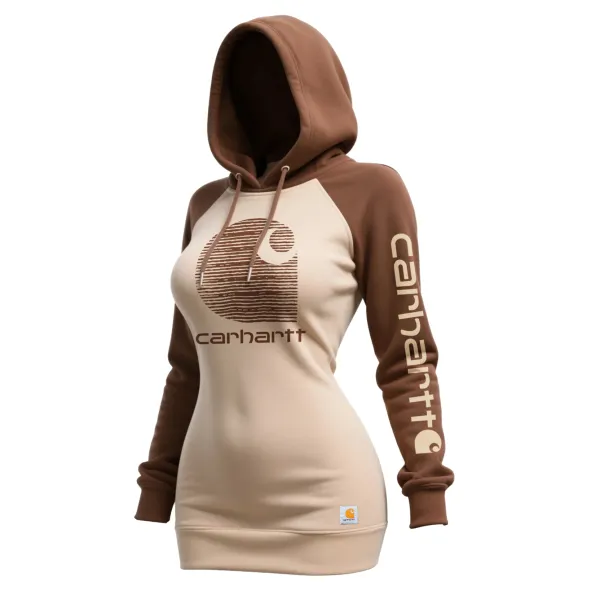Carhartt Women's Retro Western Contrast Panel Hooded Sweatshirt - Cotosen.chimpone.com 