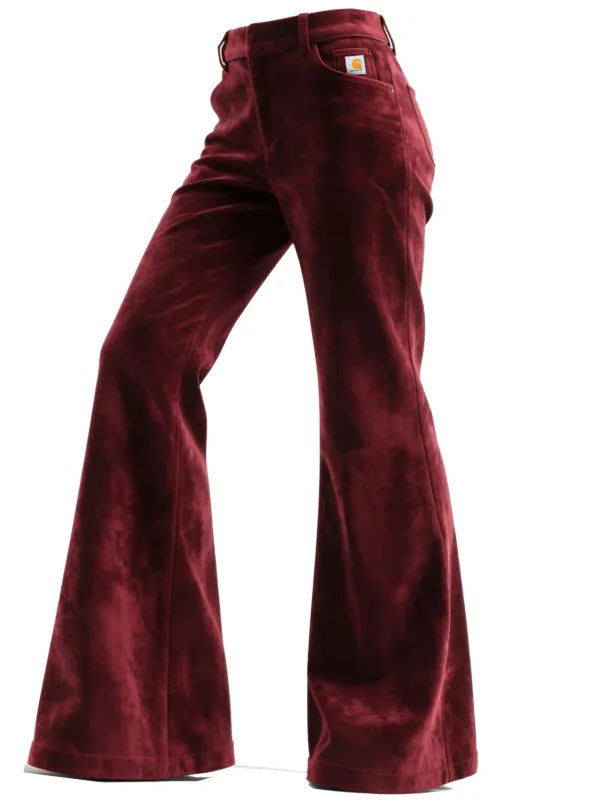 Retro Western Style Women's Suede Flared Wide-Leg Pants - Wantbright.com 