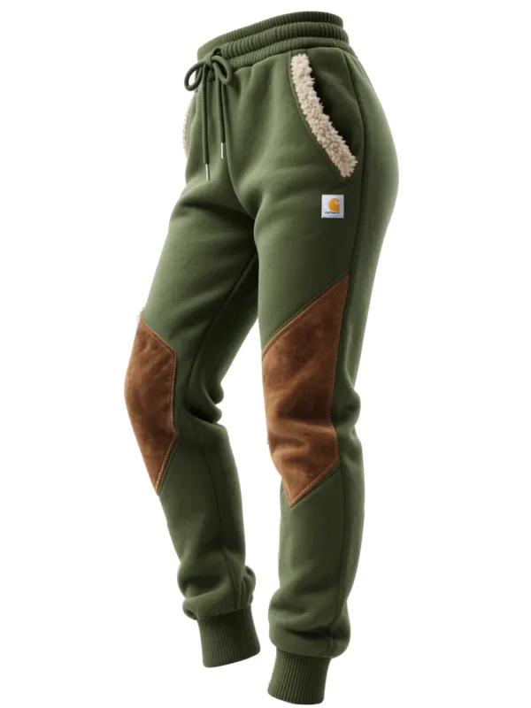 Women's Contrasting Color Paneled Sports Trousers - Wantbright.com 