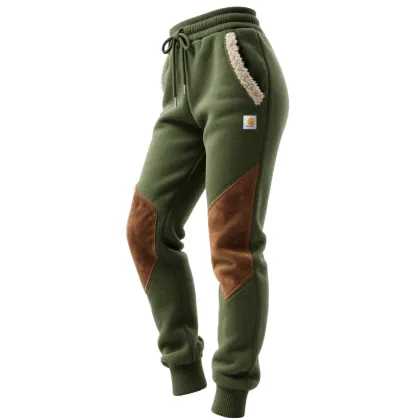 Women's Contrasting Color Paneled Sports Trousers