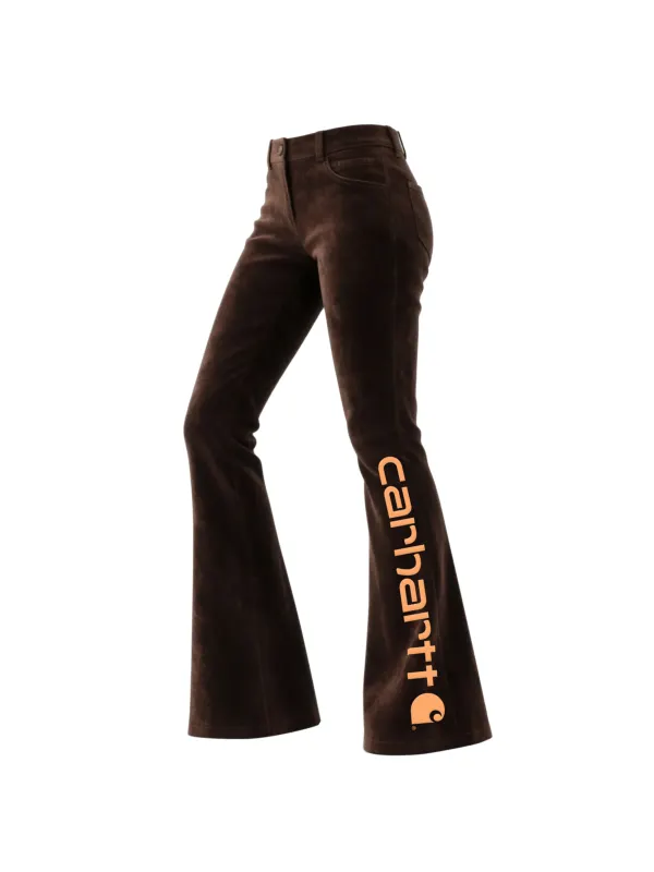 Retro Western Style Women's Suede Flared Wide-Leg Pants - Hoplady.chimpone.com 