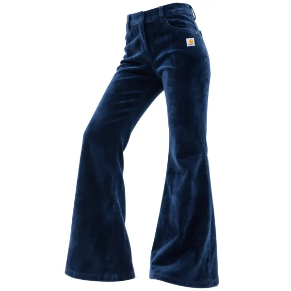 Retro Western Style Women's Suede Flared Wide-Leg Pants - Cotosen.chimpone.com 