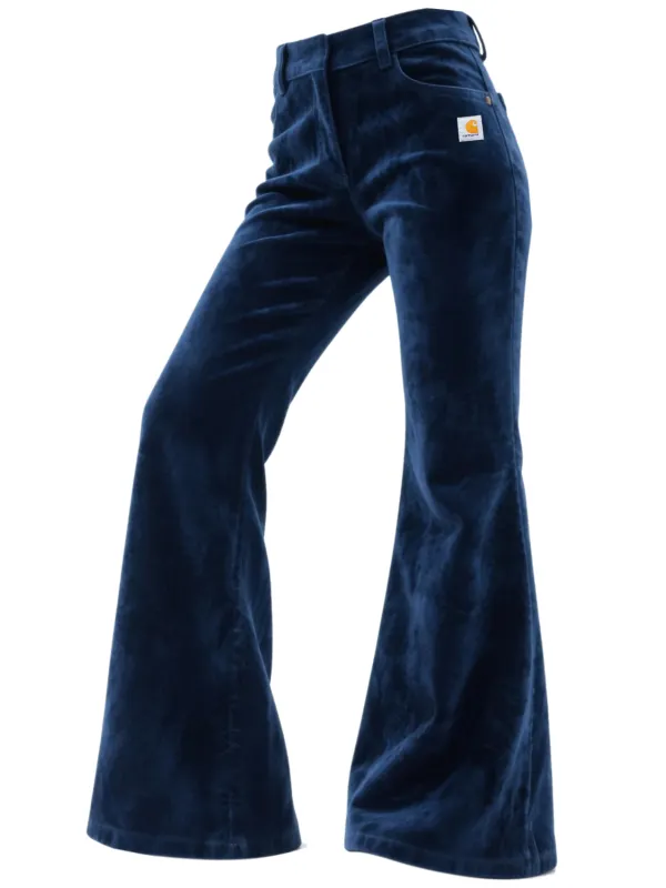 Retro Western Style Women's Suede Flared Wide-Leg Pants - Wantbright.com 