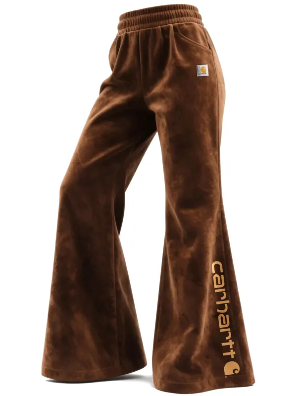 Retro Western Style Women's Suede Flared Wide Leg Elastic Waist Trousers - Wantbright.com 
