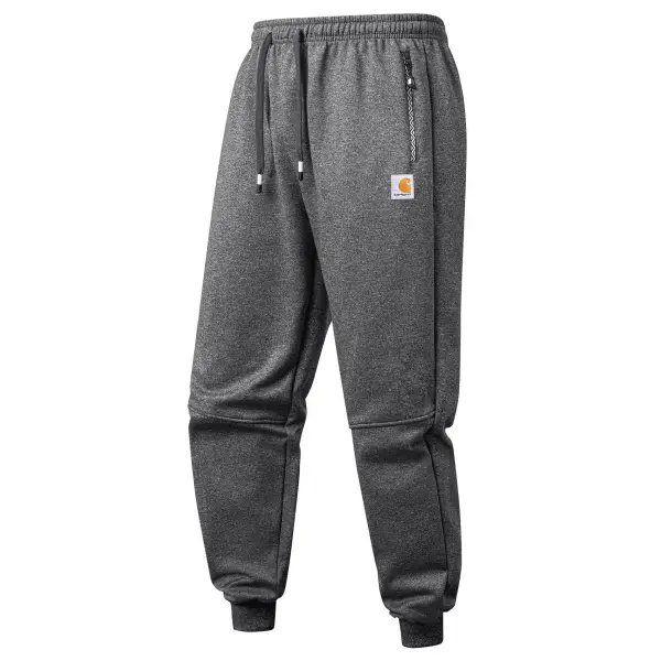 Men's Vintage Fleece Warm Thickened Sherpa Cuffed Casual Sweatpants - Wayrates.com 