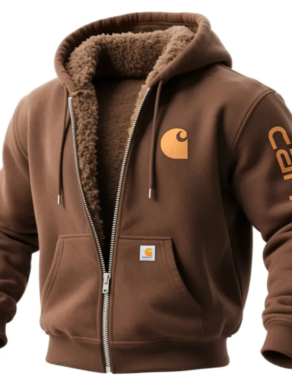 Double-faced Hooded Fleece Sweatshirt Lamb Wool Jacket - Wantbright.com 