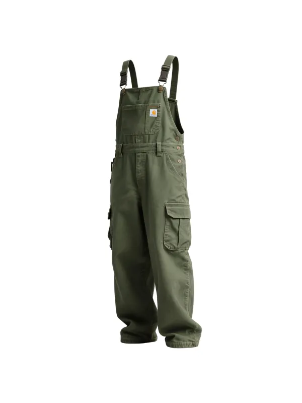 Men's Washed Denim Overalls Jumpsuit Retro Loose Comfortable Lumberjack Pants - Hoplady.chimpone.com 