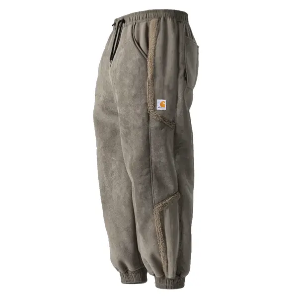 Cozy Fleece-Lined Jogger Pants For Winter Wear - Upgradecool.com 