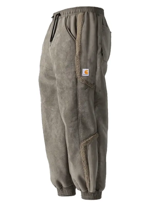 Cozy Fleece-Lined Jogger Pants For Winter Wear - Wantbright.com 