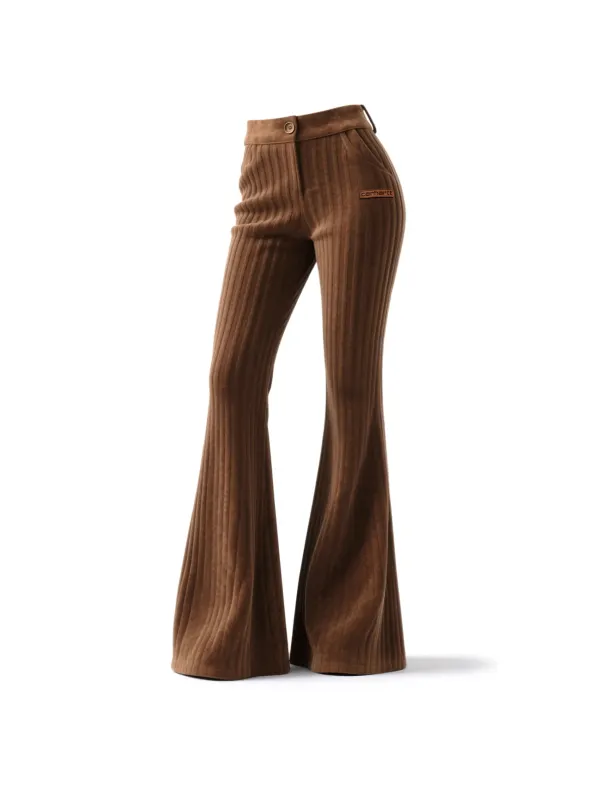 Retro Western-style Women's Vertical Striped Flared Wide-leg Pants - Hoplady.chimpone.com 