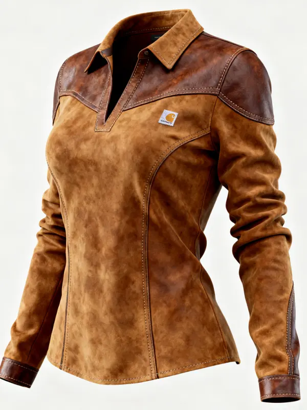 Carhartt Women's Shirt With Contrast Panel Design For All-Season Wear - Simplyion.com 