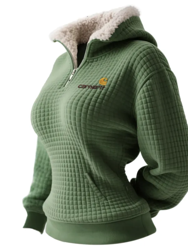 Carhartt Women's Retro Western Waffle Hooded Sweatshirt - Simplyion.com 