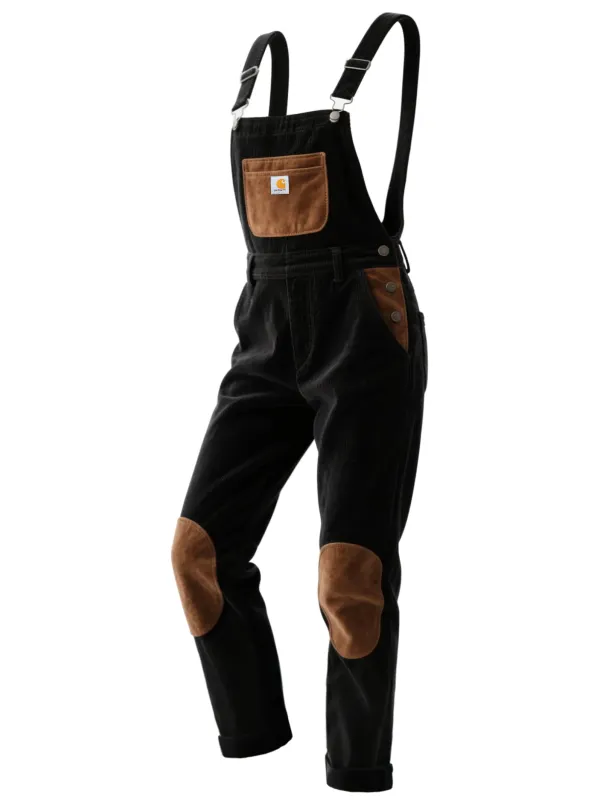 Women's Corduroy Overalls, Workwear, Sweatpants, Overalls, Trousers - Simplyion.com 