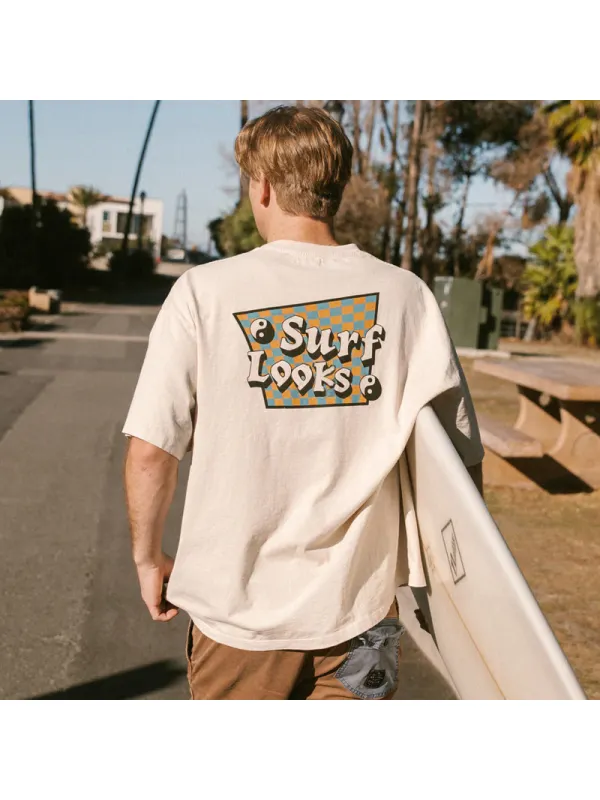 Summer Surf Nostalgia Retro Casual Tee - Aptkoi.com 