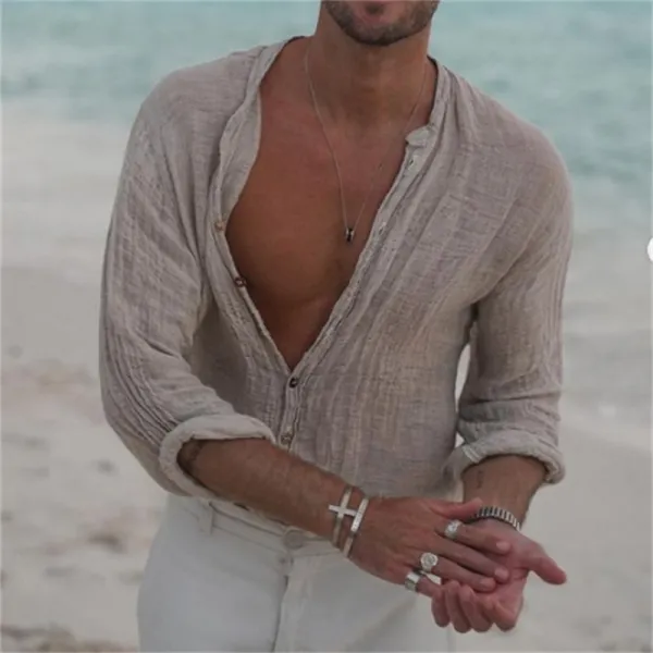 Men's Resort Linen Shirt - Yesunshine.com 