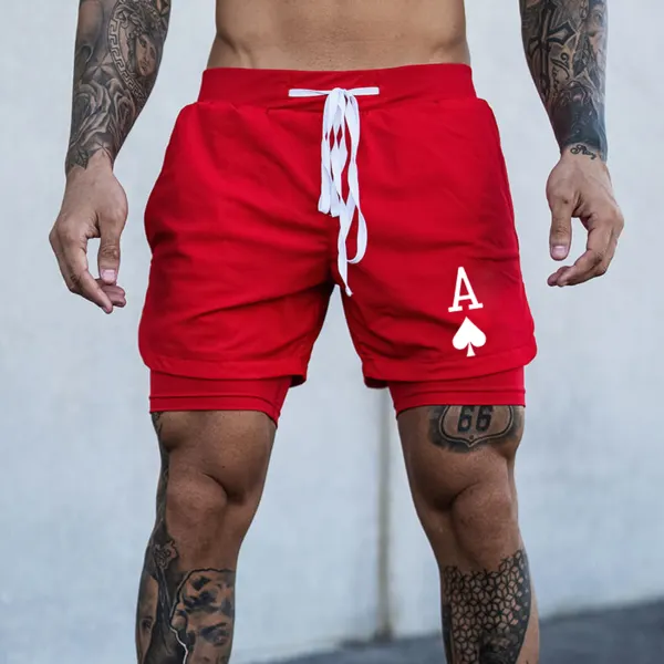 Men's Poker A Shorts Performance Shorts - Yesunshine.com 